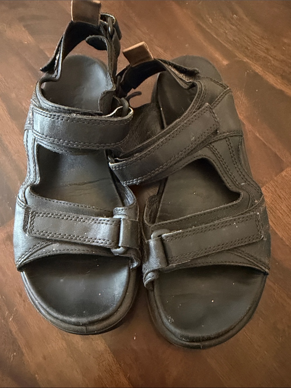 Women’s Yucatan Ecco Black Adjustable Leather Sport Sandals